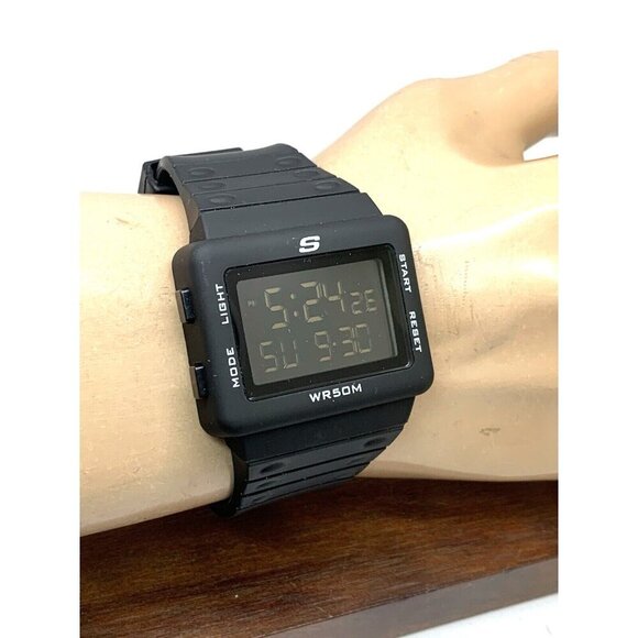 Skechers Men's Watch SR1077W Digital Sport Quartz Black Rubber Band 44mm - Picture 11 of 14